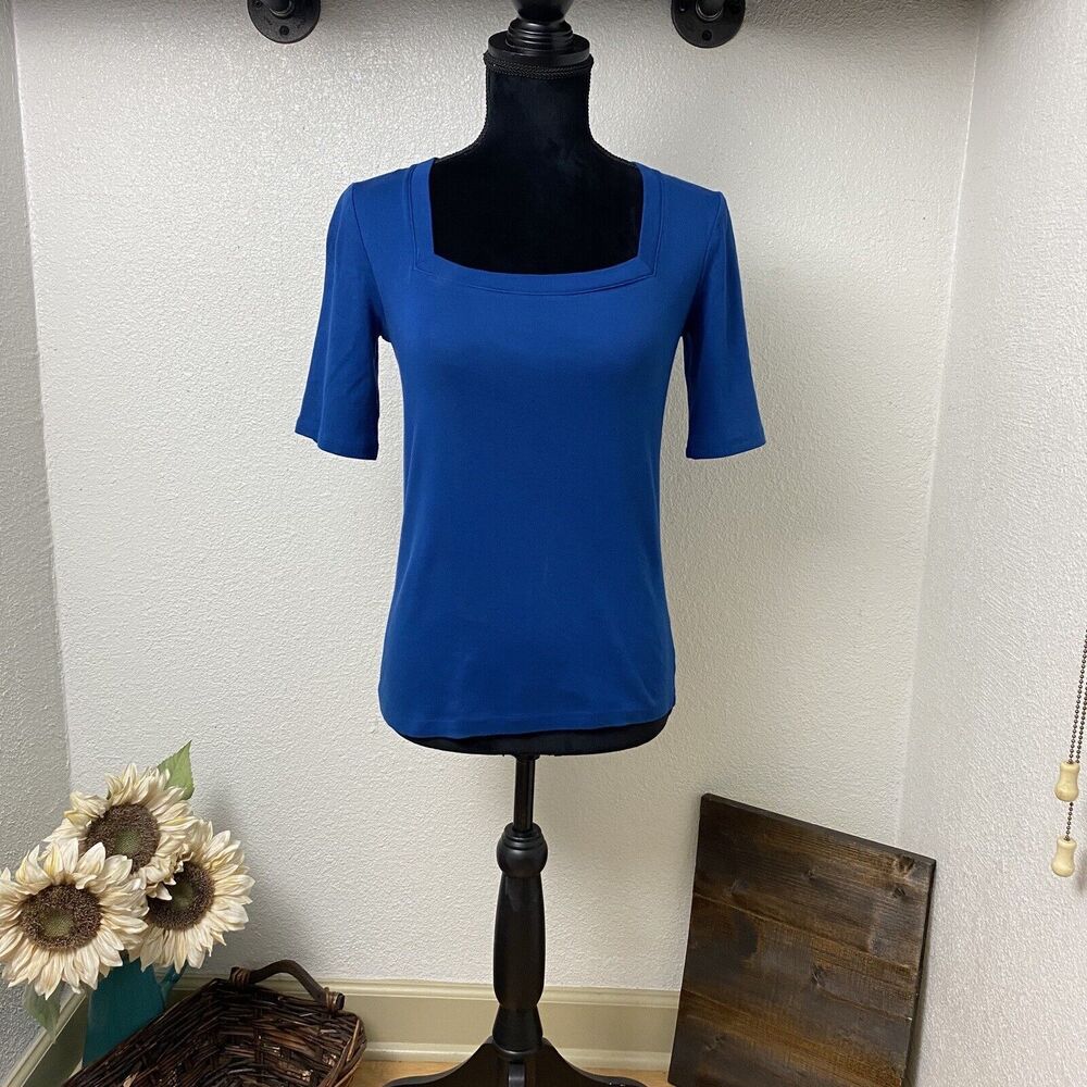 Squareneck Top - 3/4 Sleeve - Jones New York